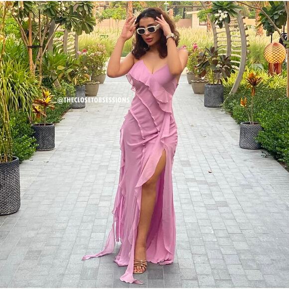 RARE!!! MANGO BLOGGER FAVE!!! Asymmetric Maxi Dress NWT - Picture 5 of 16